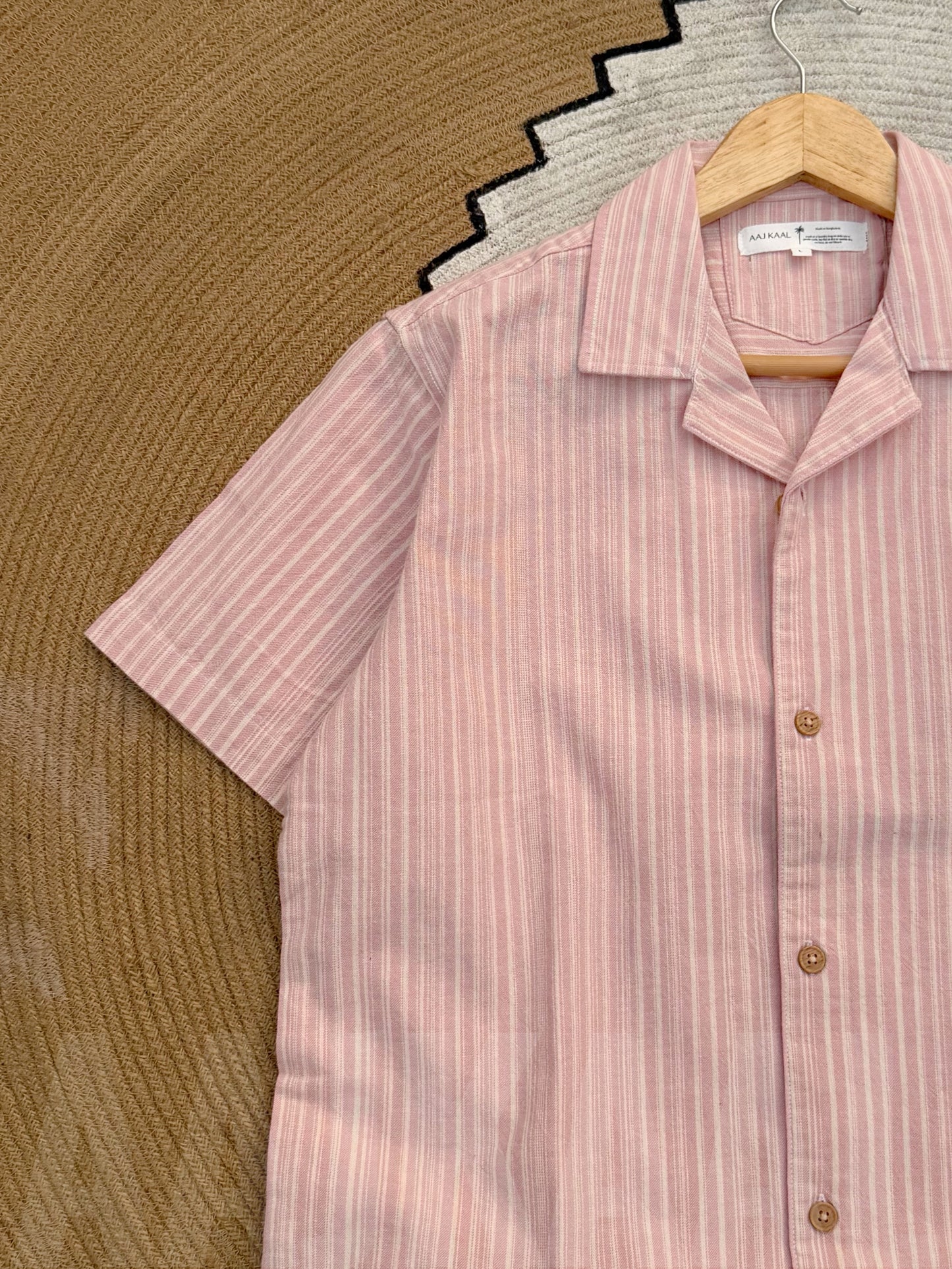 Baby Pink Old Money Cuban Shirt