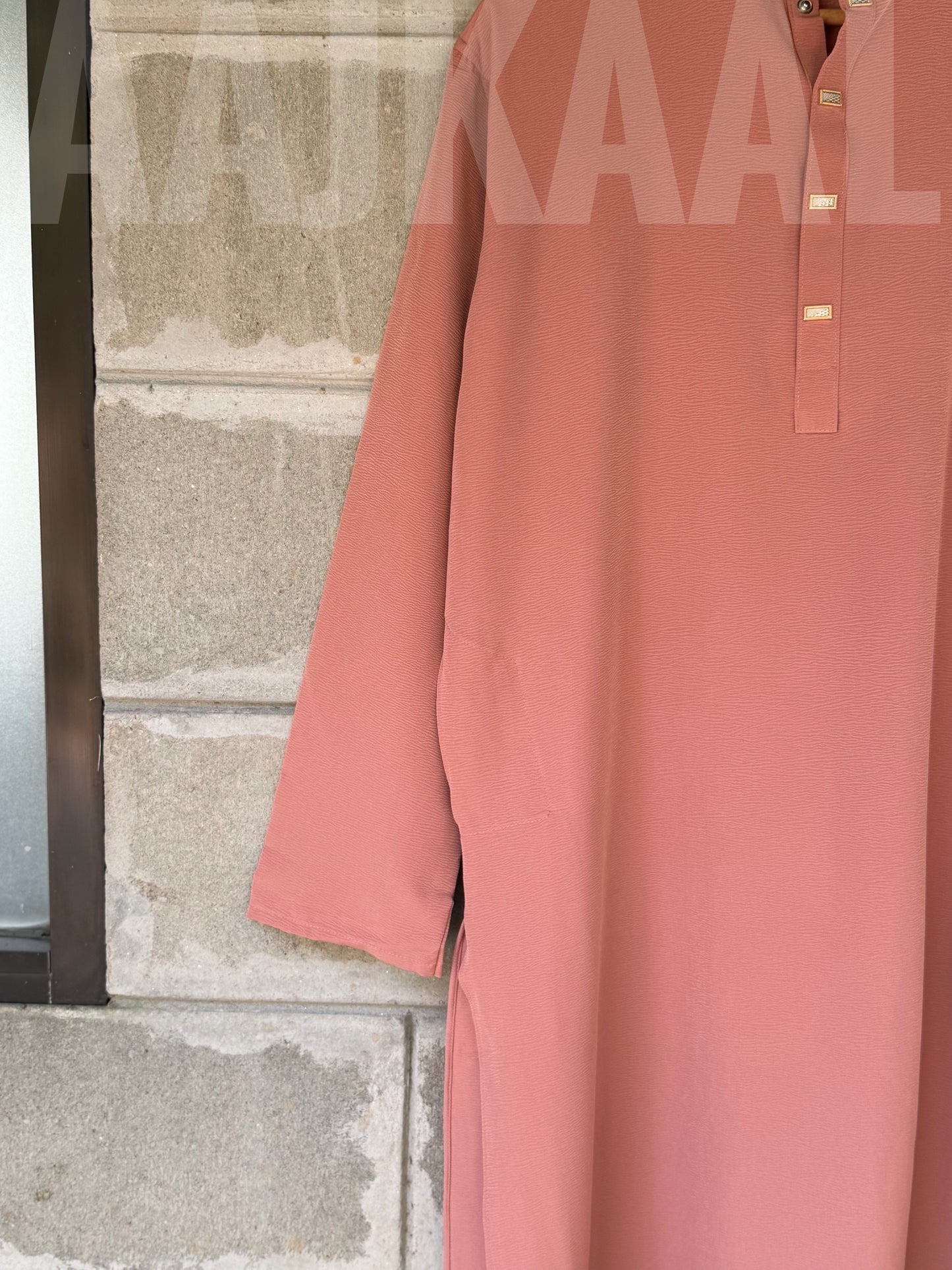 AajKaal Peach Pink Minimul Panjabi