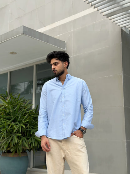 Oxford Sky Blue Full Sleeve Shirt