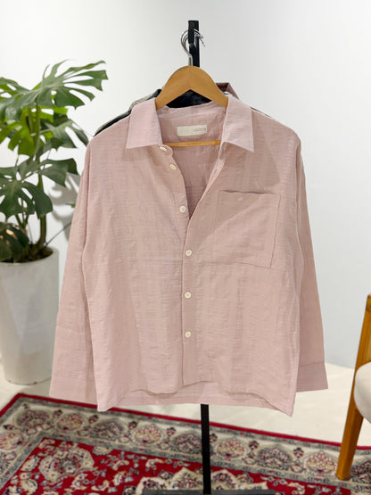 The Drape Shirt  - Powder Pink