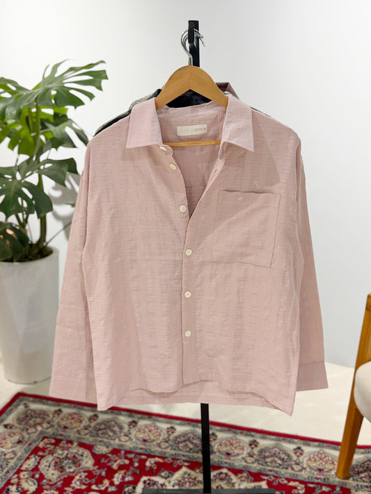 The Drape Shirt  - Powder Pink