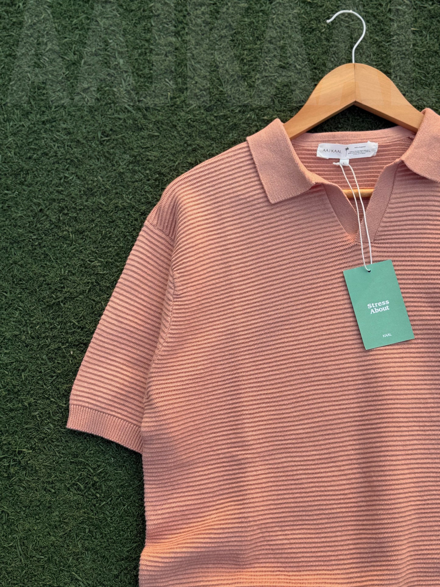 Aajkaal Peach Signature Knitted Polo