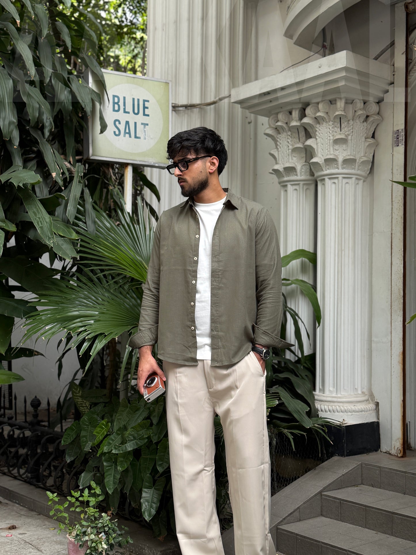 Sage Olive Gentle Craft Full Sleeve Shirt
