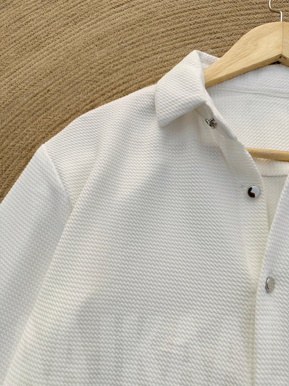 The 11PM Shirt - Vanilla Mist White