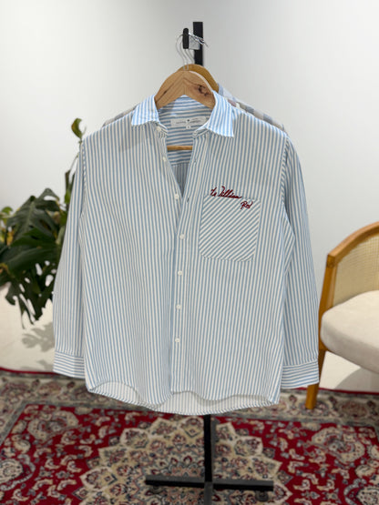 The William RW Shirt  -  Powder Blue Stripe