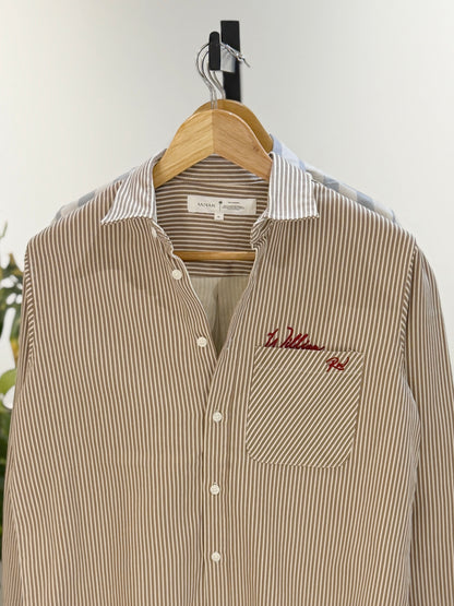 The William RW Shirt  -  Brown Stripe.