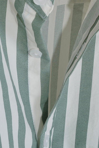 Green Stripe Full Sleeve Shirt