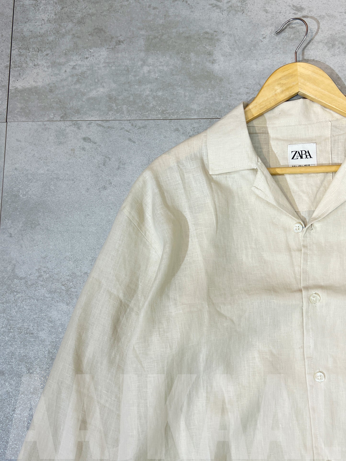 Off-White Linen Oversized Shirt