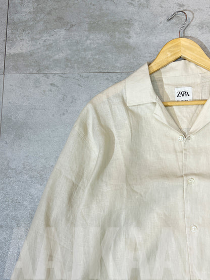 Off-White Linen Oversized Shirt