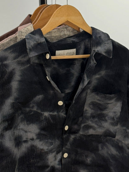 The Drape Shirt  - Black Smoke Wash