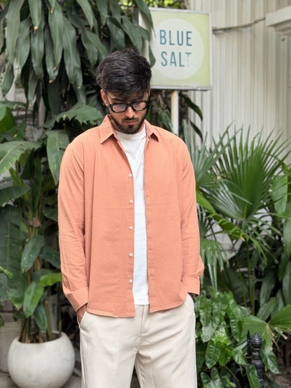 Muted Salmon Gentle Craft Full Sleeve Shirt