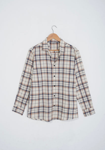White Check Flannel Full Sleeve Shirt