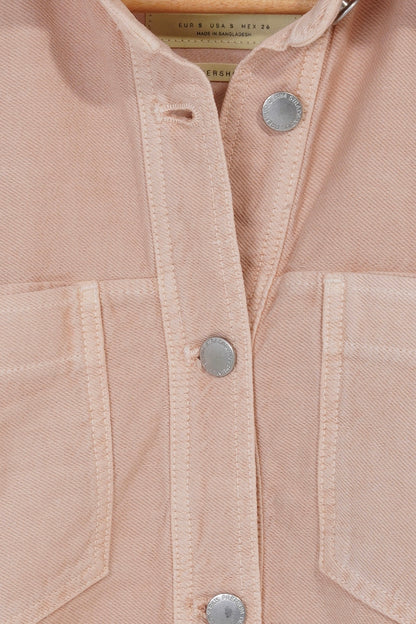 Femme Pink Denim Embroidered Shacket.