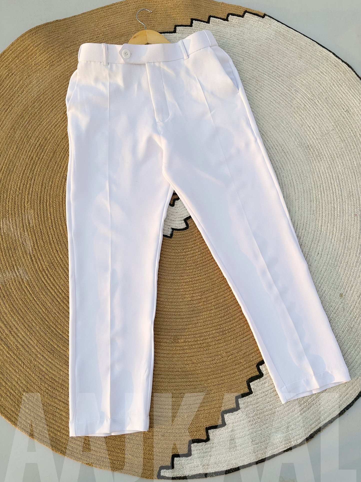 White Rich Formal Pant