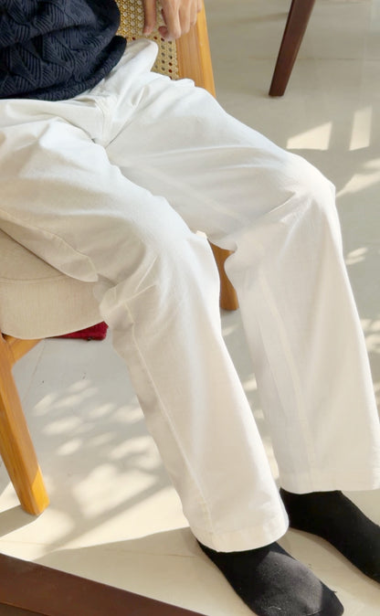 Essential Semi-Baggy Pant - White