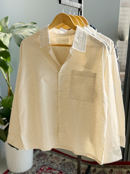 The Textured Drop - Off-white Stripe
