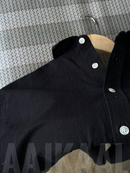 Black Gentle Stripe Full Sleeve Shirt
