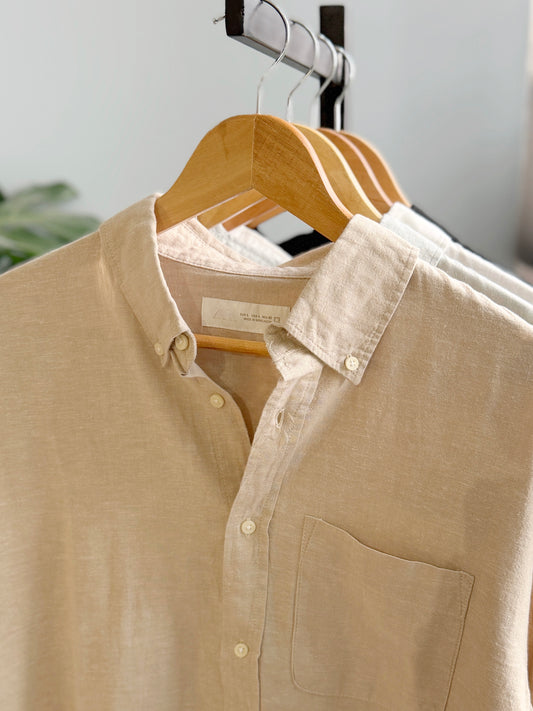 The Noma Linen Shirt - Natural Beige