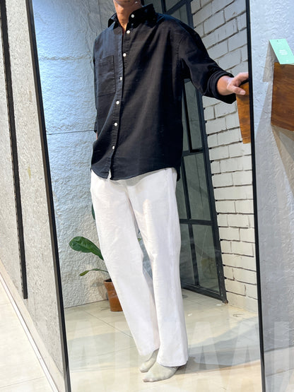 The Linen Combo 03 - White x Black