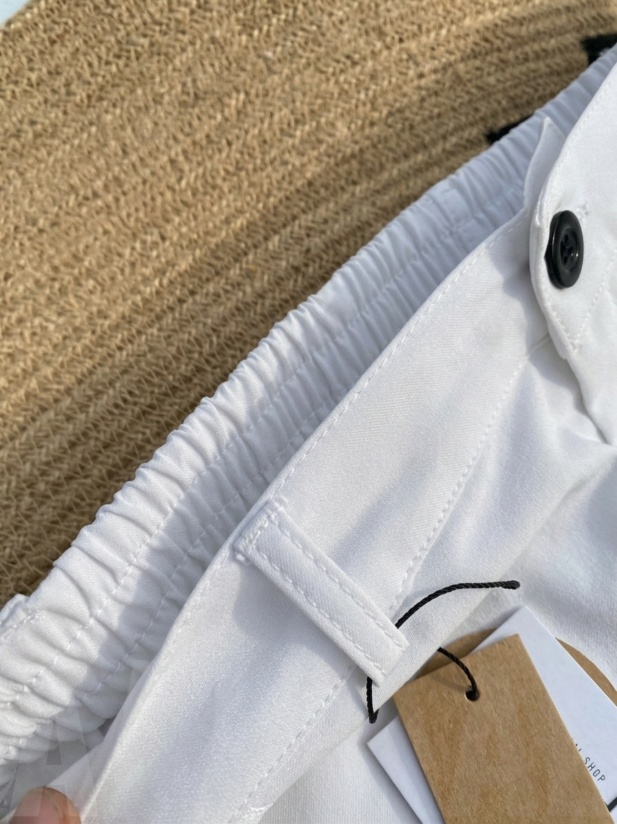 Optic White Baggy Formal Pant
