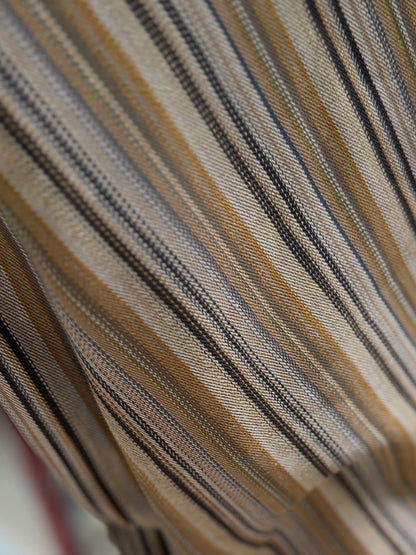 The Finesse Shirt - Mocha Brown Stripe