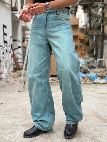 Aajkaal Light Tint Wash Baggy Denim