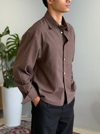 Aajkaal Flannel Shacket  - Vintage Mocha