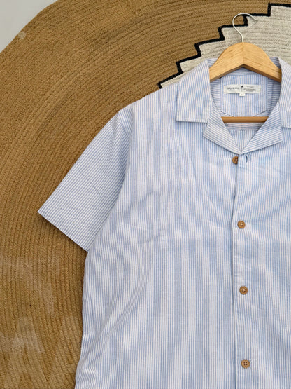 Baby blue Old Money Cuban Shirt