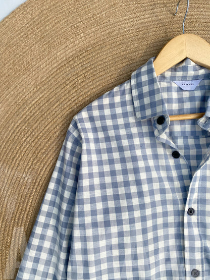 Fancy White Check Shirt