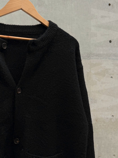 Round Neck Knitted Sweater - Black