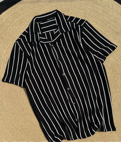 Black Fiesta Cuban Shirt