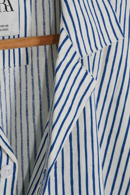 Blue Stripe Oversized Full Sleeve Shirt