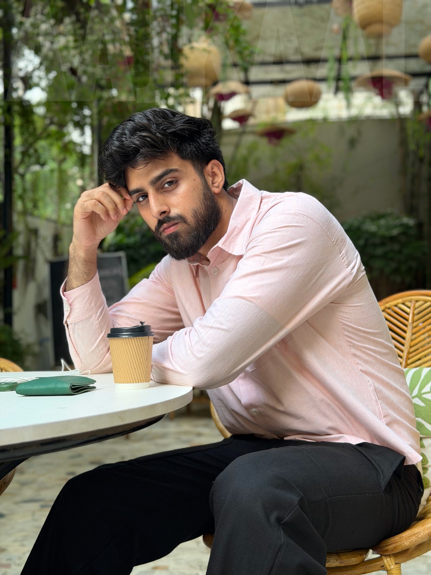 Aajkaal Sandstone Pink Embroidery Boxy Shirt