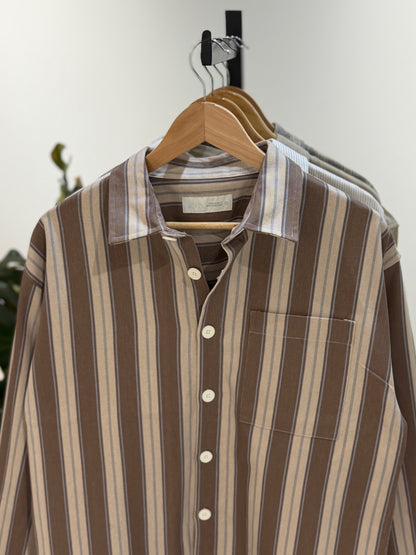 The Drape Shirt  -  Coffee Bean