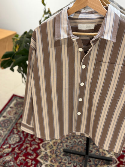The Drape Shirt  -  Coffee Bean