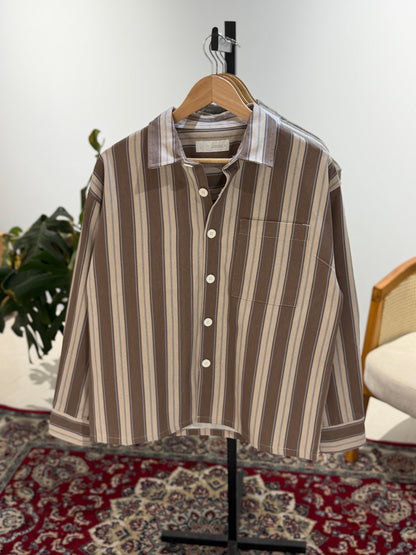 The Drape Shirt  -  Coffee Bean
