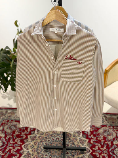 The William RW Shirt  -  Brown Stripe.