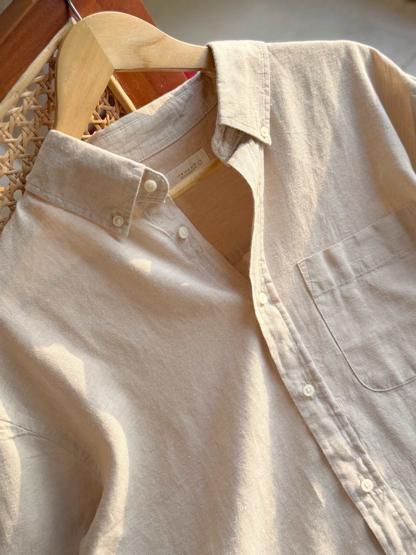 The Noma Linen Shirt - Natural Beige