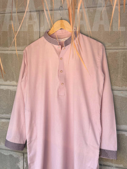 Soft Rose Elegant Embroidered Panjabi