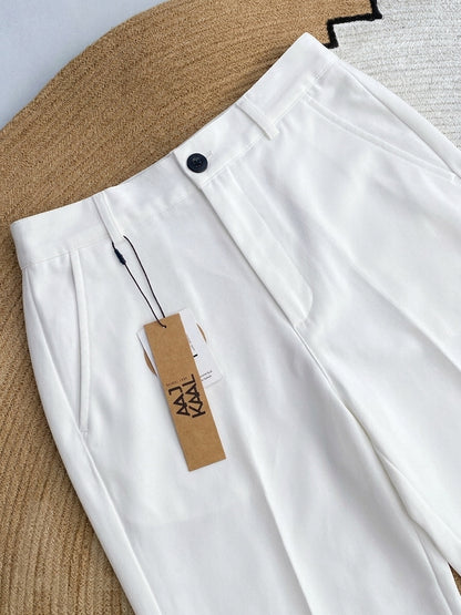 Optic White Baggy Formal Pant