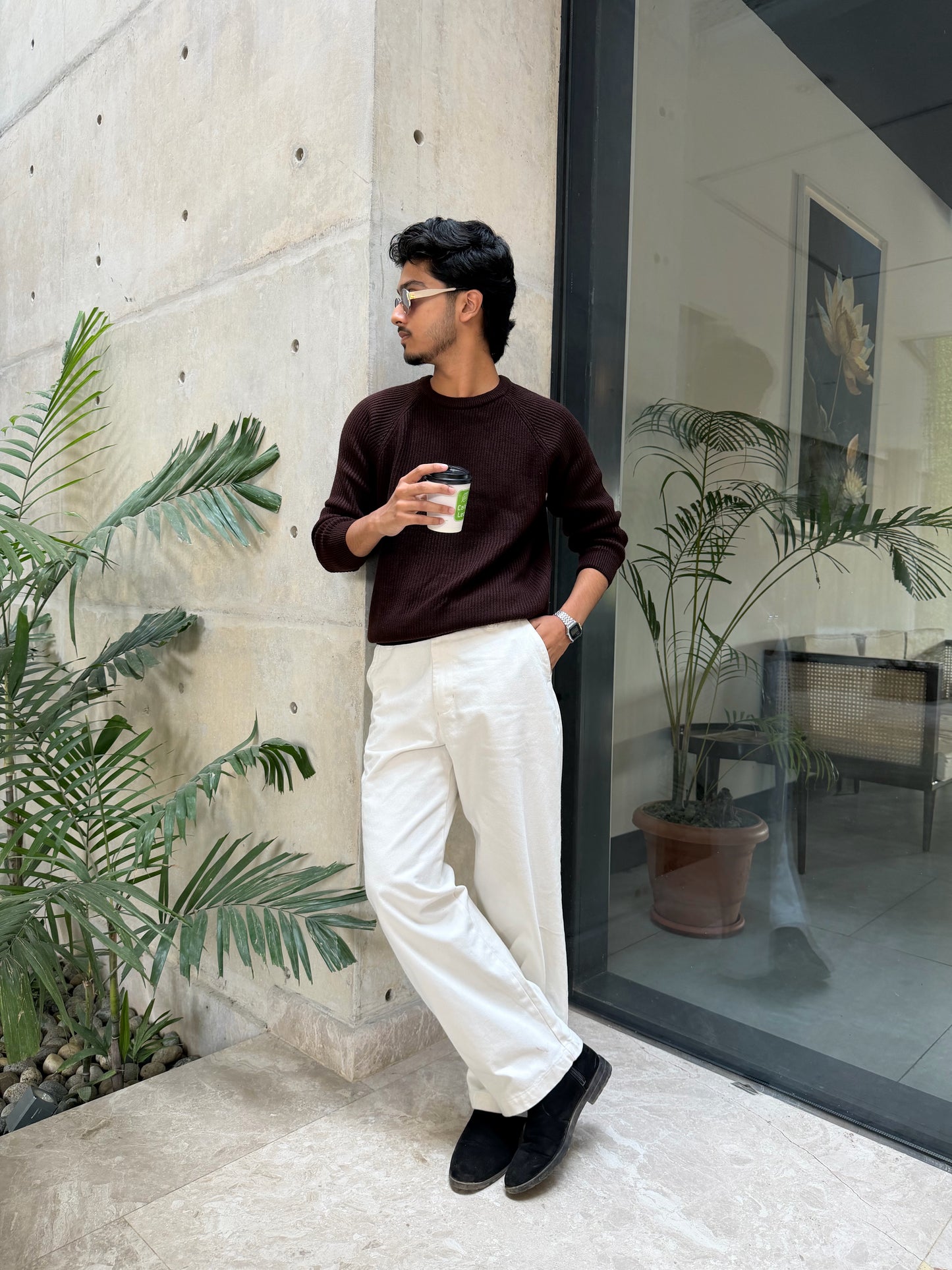 The Sweatshirt Combo 02 - Coffee x White