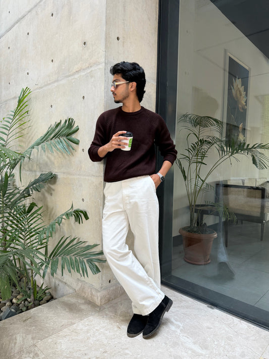 The Sweatshirt Combo 02 - Coffee x White