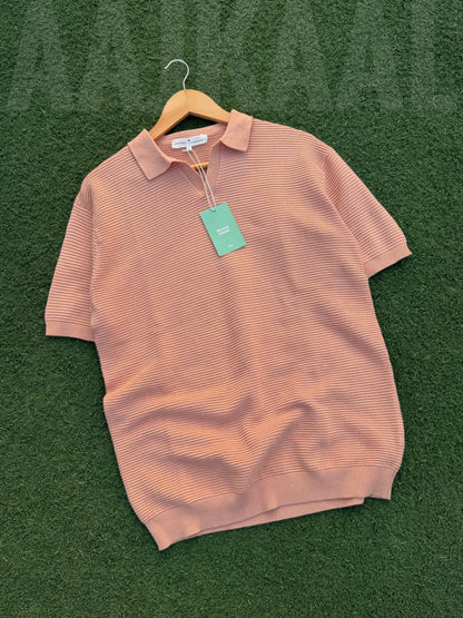 Aajkaal Peach Signature Knitted Polo