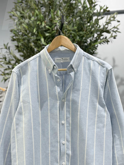 Fancy Sky Blue Stripe Full Sleeve Shirt