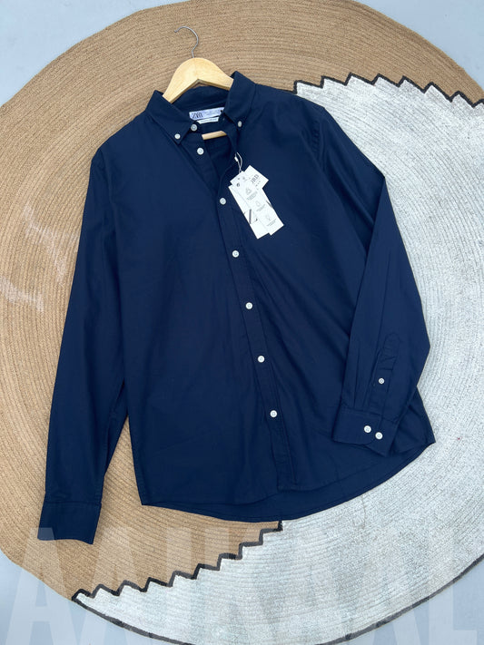 Oxford Navy Blue Full Sleeve Shirt