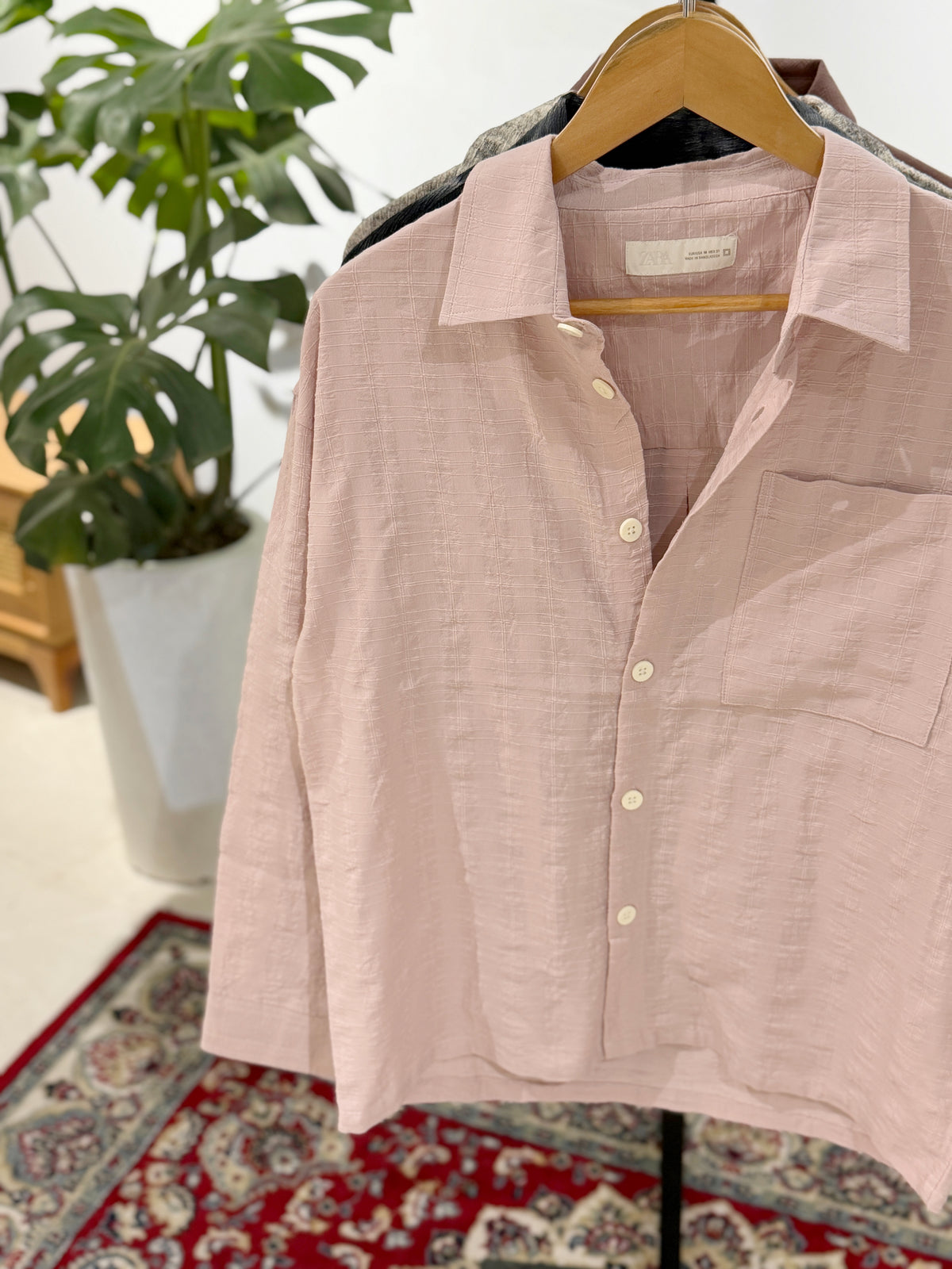 The Drape Shirt  - Powder Pink