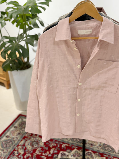 The Drape Shirt  - Powder Pink
