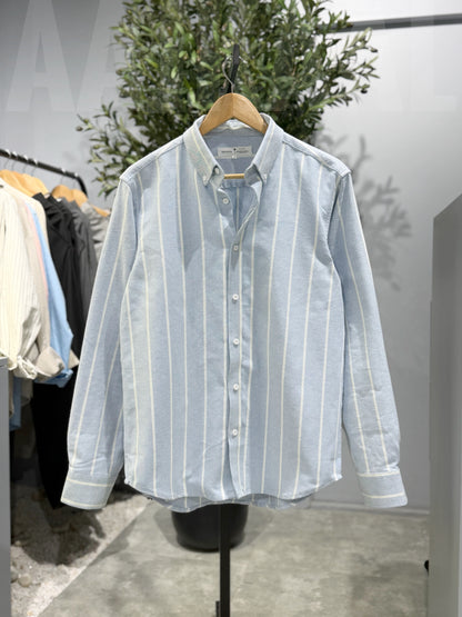 Fancy Sky Blue Stripe Full Sleeve Shirt