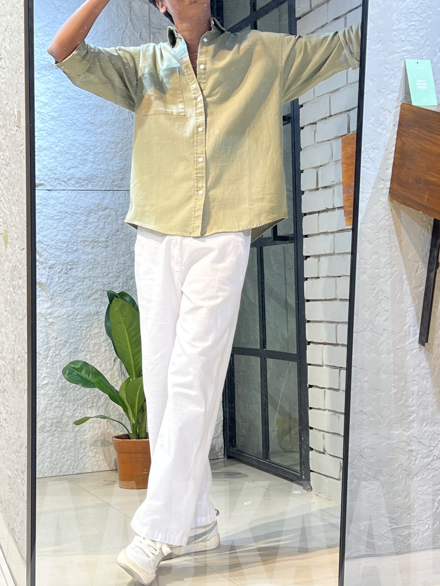 The Linen Combo 02 - Olive x White