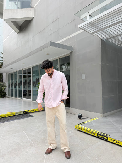 Oxford Baby Pink Full Sleeve Shirt